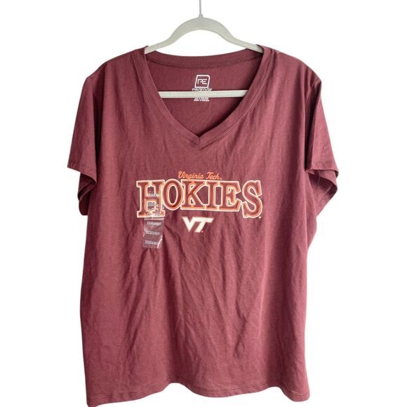 Pro Edge Other - ProEdge Virginia Tech Hokies Womens XXL T-Shirt NWT V-Neck Maroon NCAA Fan Gear